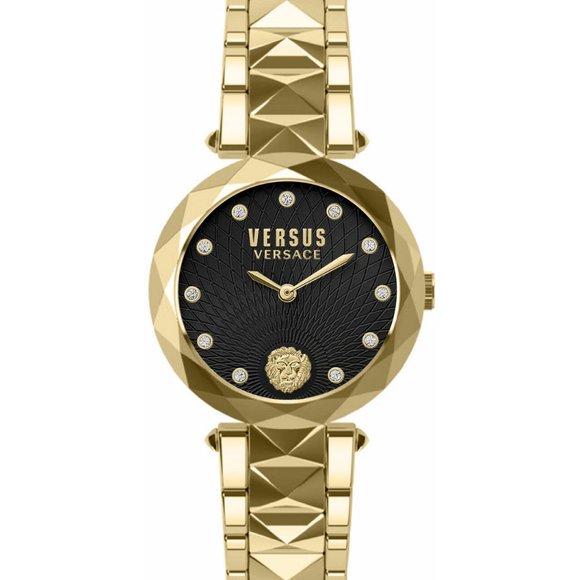 Sale! Versace Gold Versus Black Dial Watch